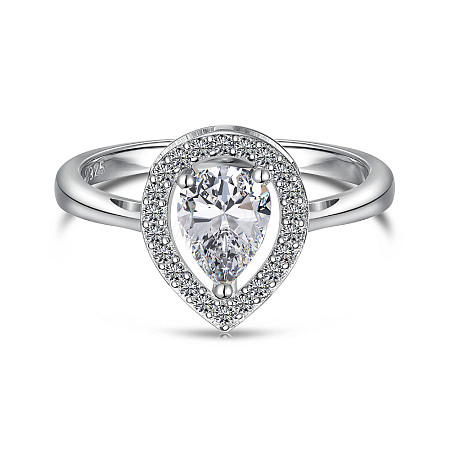 925 Sterling Silver Micro Pave Cubic Zirconia Finger Rings FS-WGBB1F3-02-1