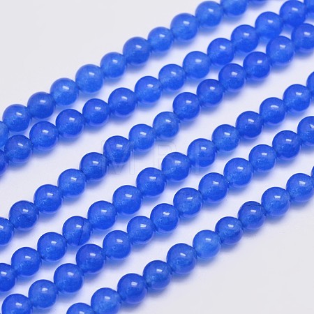 Natural & Dyed Malaysia Jade Bead Strands G-A146-4mm-A21-1