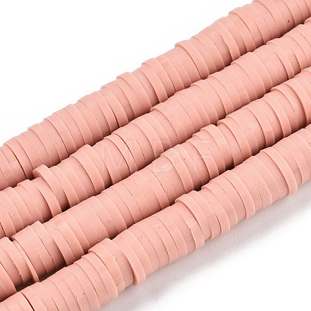 Handmade Polymer Clay Bead Strands X-CLAY-S094-6mm-A01-1