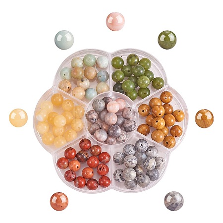 140Pcs 7 Style Natural Gemstone Beads G-SZ0001-99A-1
