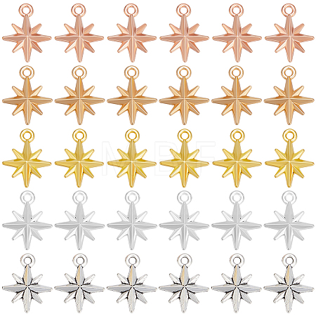 100Pcs 5 Colors Tibetan Style Alloy Pendants FIND-SC0023-23-1