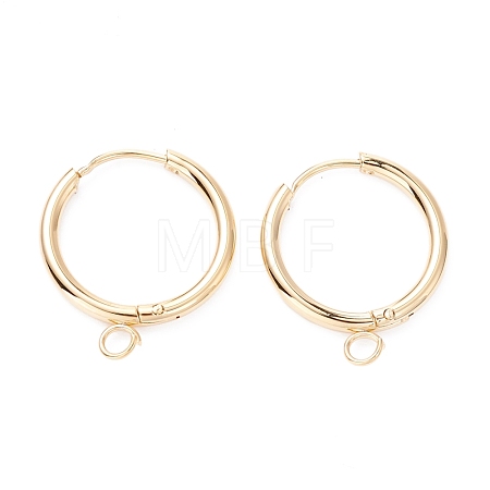 201 Stainless Steel Huggie Hoop Earring Findings STAS-P283-01S-G-1