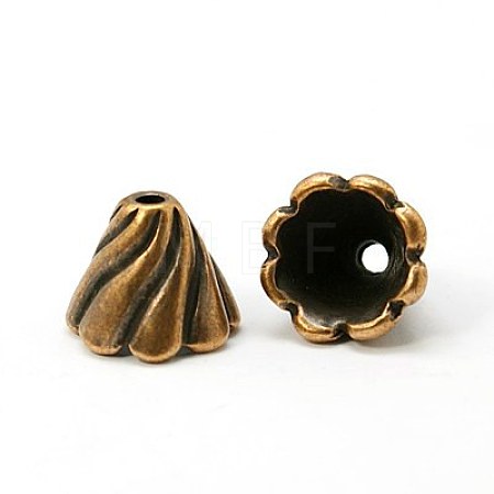Tibetan Style Bead Caps LS-EA10181Y-R-1