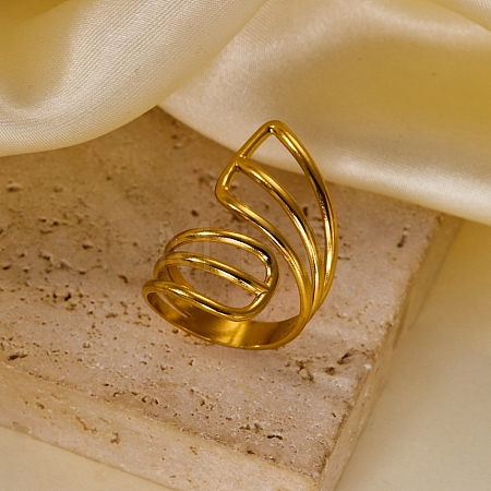 Irregular Brass Cuff Rings for Women KK-CBA8D1E-05G-1