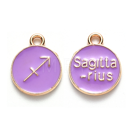 Alloy Enamel Pendants X-ENAM-S124-01B-01F-1