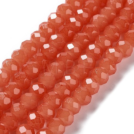 Baking Paint Imitation Jade Glass Bead Strands DGLA-A034-J10mm-A12-1