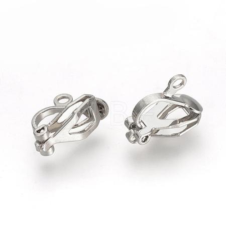 Iron Clip-on Earring Findings KK-R071-06P-1