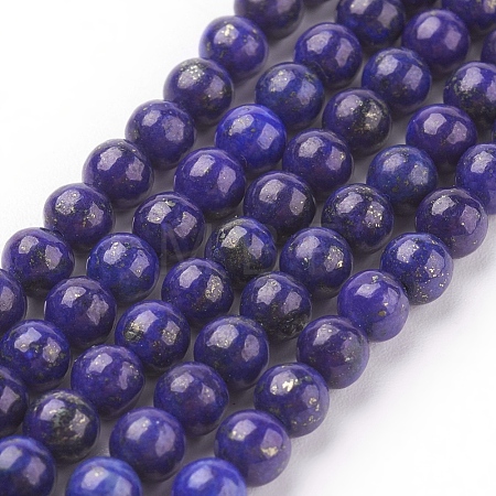 Natural Lapis Lazuli Beads Strands G-G087-4mm-1