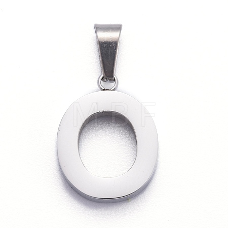 Non-Tarnish 304 Stainless Steel Letter Pendants STAS-H127-O-P-1