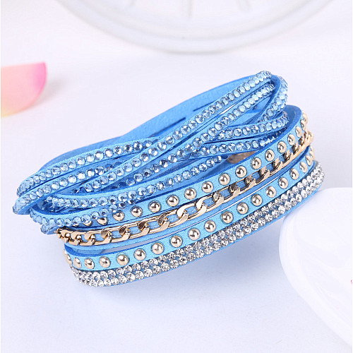 6-row Velvet Multi-strand Bracelets for Women WG11742-09-1