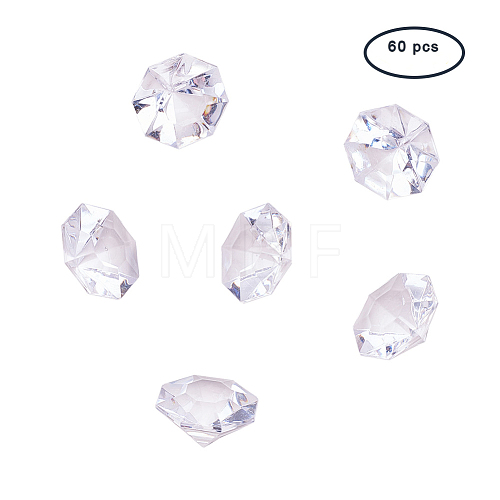 Acrylic Diamond Gems Pointed Back Cabochons GACR-PH0003-01C-1