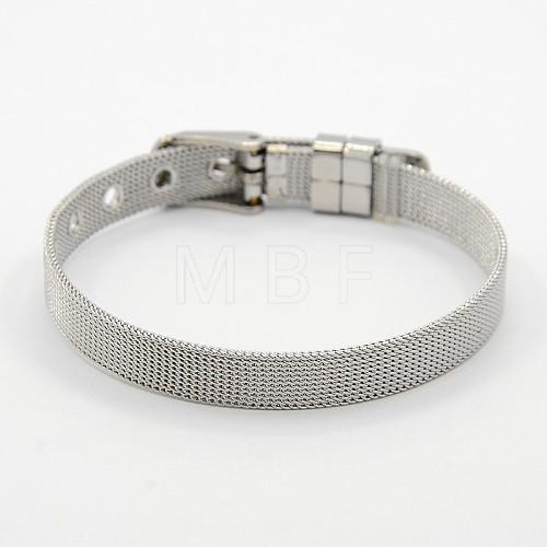 Fashionable Unisex 304 Stainless Steel Watch Band Wristband Bracelets BJEW-F065E-01-1