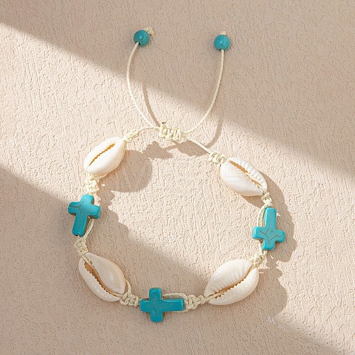 Bohemian Starfish & Shell Braided Beaded Bracelets JD8912-6-1