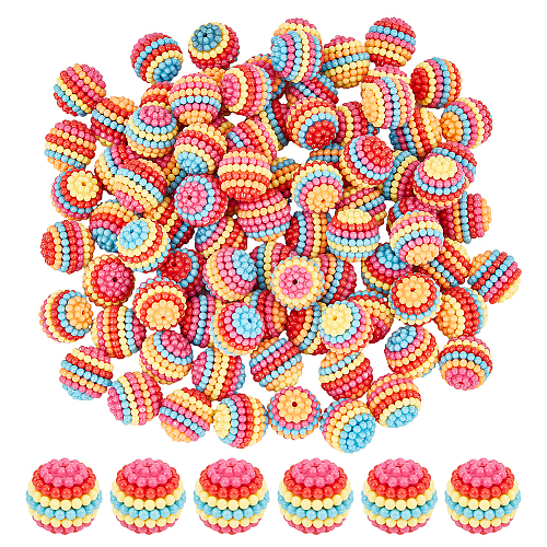 GOMAKERER 120pcs Opaque Acrylic Beads MACR-GO0001-05-1