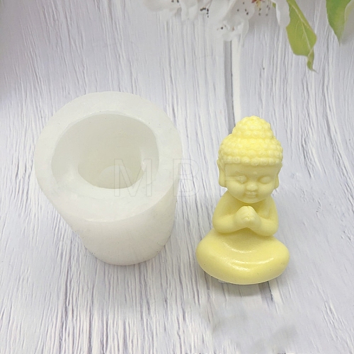 Buddha Shape Candle DIY Food Grade Silicone Statue Molds PW-WG48218-02-1