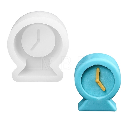 Clock Food Grade Silicone Candle Molds PW-WG25703-01-1