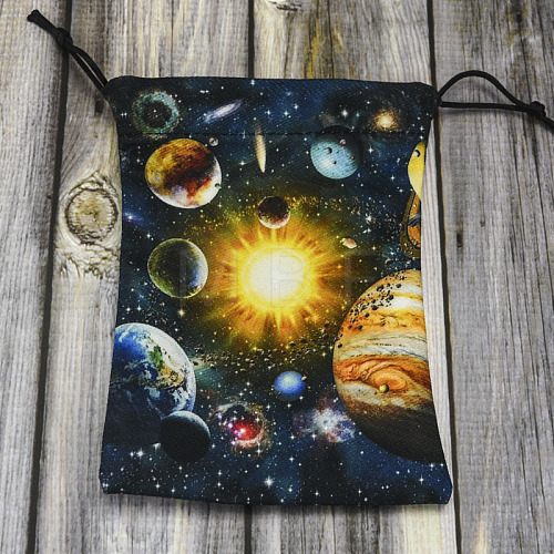 Universe Theme Velvet Tarot Cards Storage Drawstring Bags ZODI-PW0002-05H-1