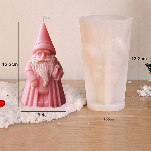 3D Christmas Santa Claus DIY Silicone Candle Molds PW-WG72797-06-1