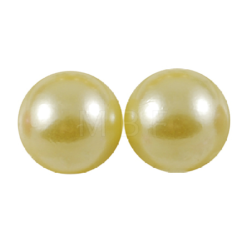 ABS Plastic Imitation Pearl Cabochons SACR-S738-8mm-Z22-1
