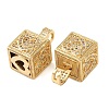 Brass Micro Pave Cubic Zirconia Pendants KK-F919-10A-G-4