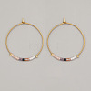 Bohemian Handmade Glass Seed Beads Hoop Earrings AM1646-4-1