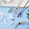 Fashewelry 9Pcs 9 Style Adjustable Braided Waxed Polyester Cord Macrame Pouch Necklace Making NJEW-FW0001-04-15