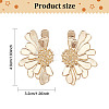 2 Sets 2 Color Alloy Flower Asymmetrical Earrings EJEW-FI0001-33-2