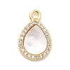 Brass Micro Pave Cubic Zirconia Charms X-KK-H089-07A-G-1