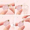  Faceted Natural Gemstone Openable Perfume Bottle Pendants AJEW-NB0002-09-4