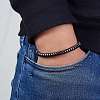 Natural Non-magnetism Hematite Bradided Bead Bracelets for Women Men ZJ6081-1-1