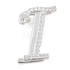 Brass Micro Pave Clear Cubic Zirconia Pendants CU-CBA8481-01P-I-1