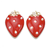 Brass Enamel Pendants KK-T038-440G-1