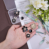6Pcs 3 Styles Flat Round & Flower Alloy Cufflinks FIND-ME0004-47-3