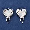 Rack Plating Alloy Rhinestone Pendants PALLOY-D028-08A-S-RS-2