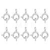 DICOSMETIC 10Pcs 925 Sterling Silver Spring Ring Clasps STER-DC0001-18S-1