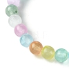 6mm Dyed Natural Selenite Round Beaded Stretch Bracelets for Women BJEW-JB10815-3