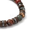 Natural & Synthetic Gemstone Stretch Bracelets BJEW-JB05359-3