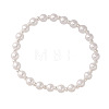 Plastic Imitation Pearl Round Beads Stretch Bracelets QX7837-5-1
