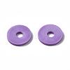 Flat Round Eco-Friendly Handmade Polymer Clay Beads CLAY-R067-10mm-01-4