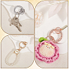 6Pcs 3 Colors Alloy Crystal Rhinestone Spring Gate Rings FIND-GF0007-96-5