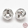 Fancy Cut 925 Sterling Silver Round Beads STER-F012-08E-3