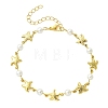 Ocean 304 Stainless Steel Sea Animals Link Chain Anklets for Women AJEW-AN00823-02-3