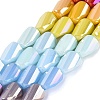 Electroplate Opaque Glass Beads Strands EGLA-N022-10A-B01-1