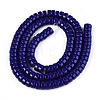 Opaque Solid Color Glass Beads Strands GLAA-N026-3x6mm-09-2