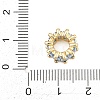 Brass Micro Pave Cubic Zirconia European Beads KK-C170-34G-02-2