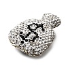 Handmade Polymer Clay Rhinestone Beads CLAY-Z006-04E-2