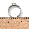 304 Stainless Steel Cuff Ring Findings STAS-B126-12A-P-3