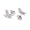 Non-Tarnish Swallow Shape 304 Stainless Steel Stud Earrings for Women EJEW-Z017-12P-2