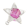 Electroplated Natural Quartz Faceted Copper Wire Wrapped Pendants PALLOY-TA00443-03-2