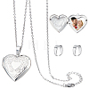 Heart Pendant Necklace DIY Making Kit DIY-DC0001-19-2